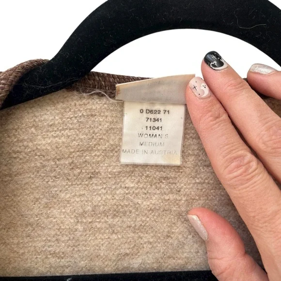 Vintage L.L. Bean beige wool button down coat M - Picture 12 of 14